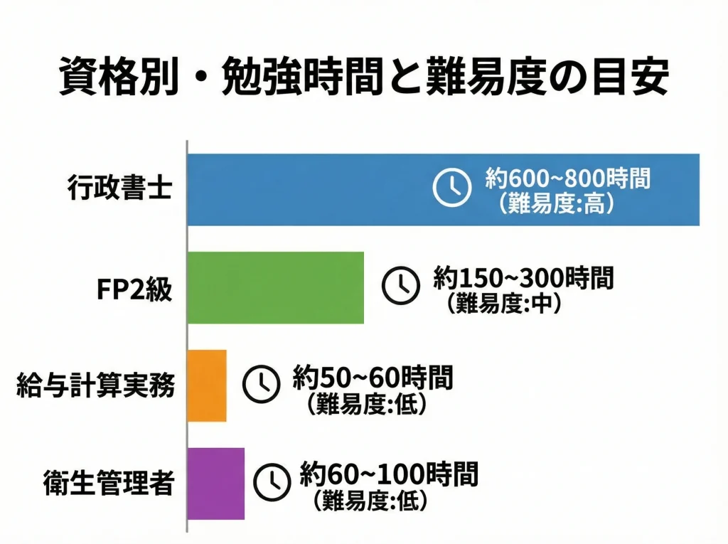 難易度と勉強時間の目安