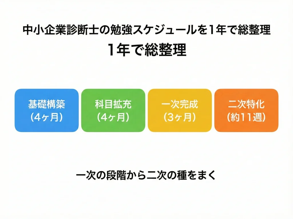 中小企業診断士の勉強スケジュールを1年で総整理