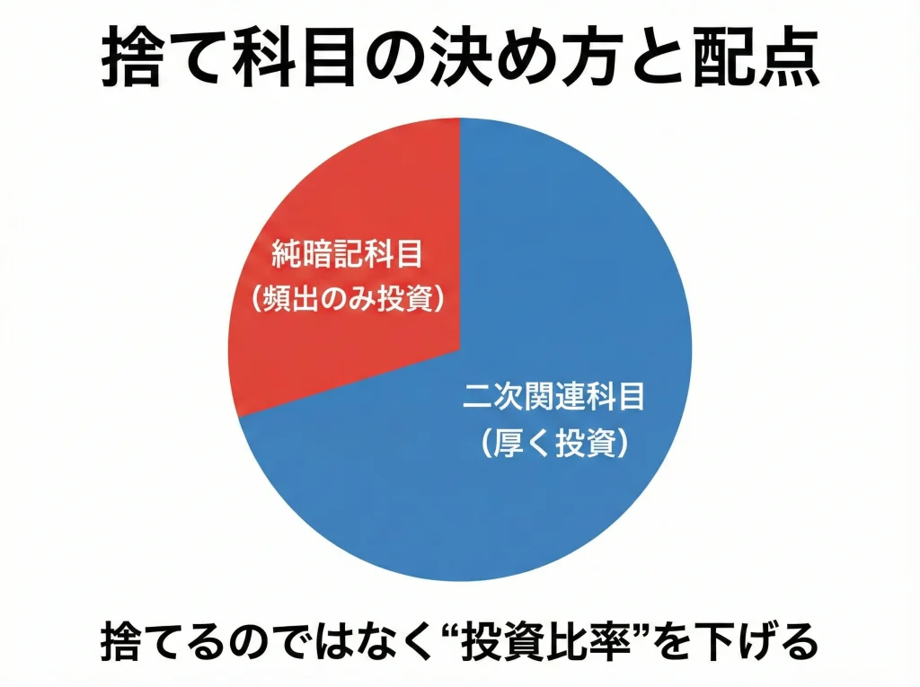 捨て科目の決め方と配点