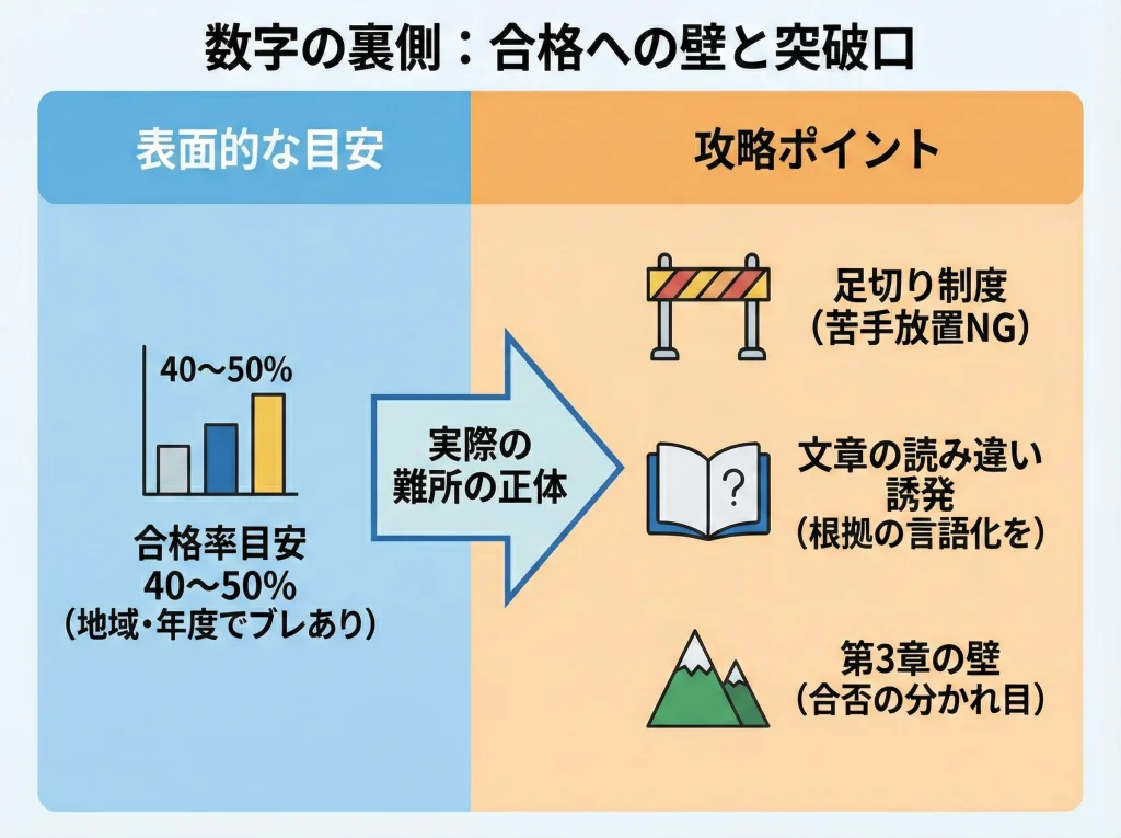 合格率と難易度の目安