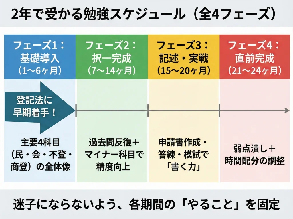 2年で受かる勉強スケジュール