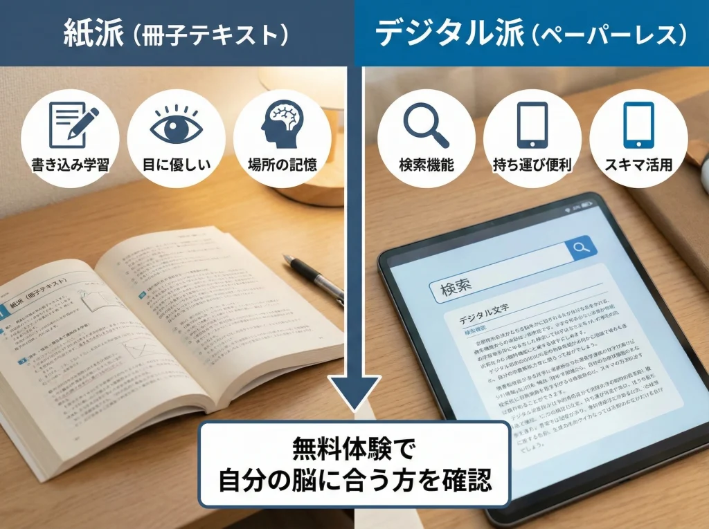 冊子テキスト付の選び方