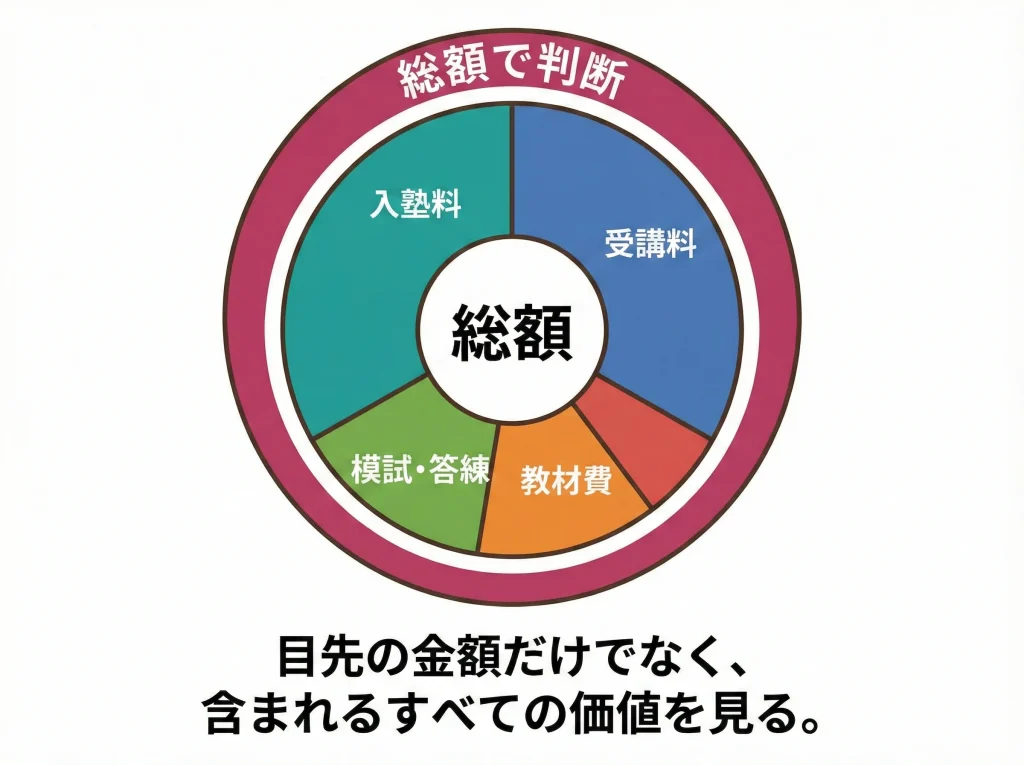 受講料と入塾料の内訳