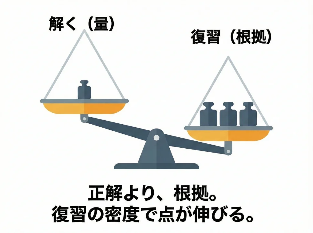 過去問・模試で演習量確保