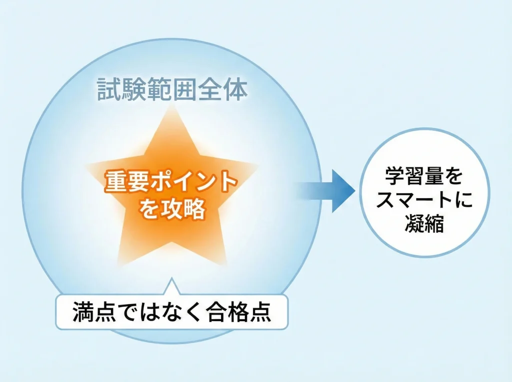 合格点主義で頻出に集中