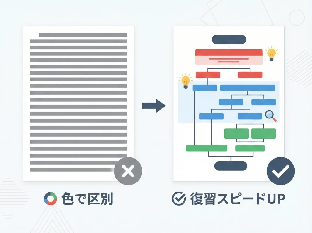 テキストはフルカラー