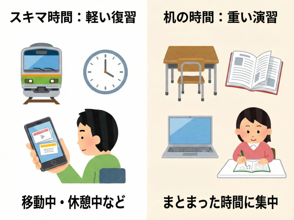 アプリでスキマ時間学習