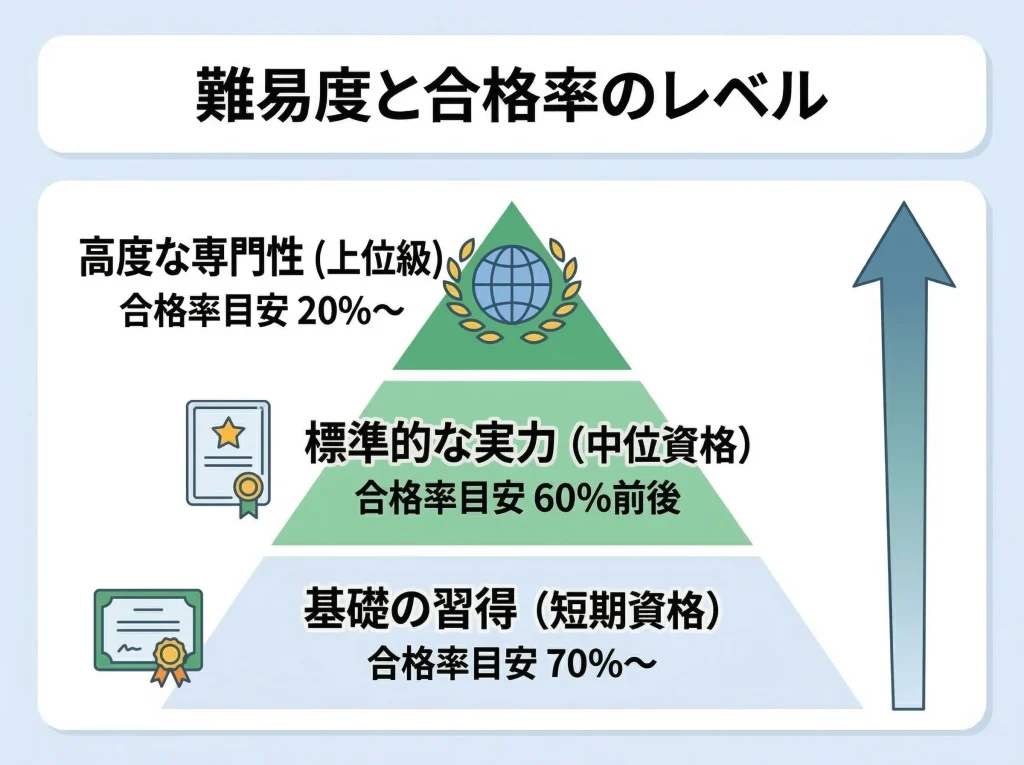難易度と合格率の比較