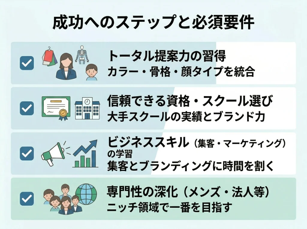 イメージコンサルの資格で成功するためのまとめ