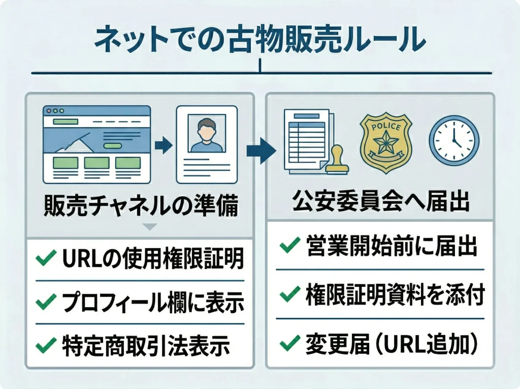 メルカリ販売とURL届出