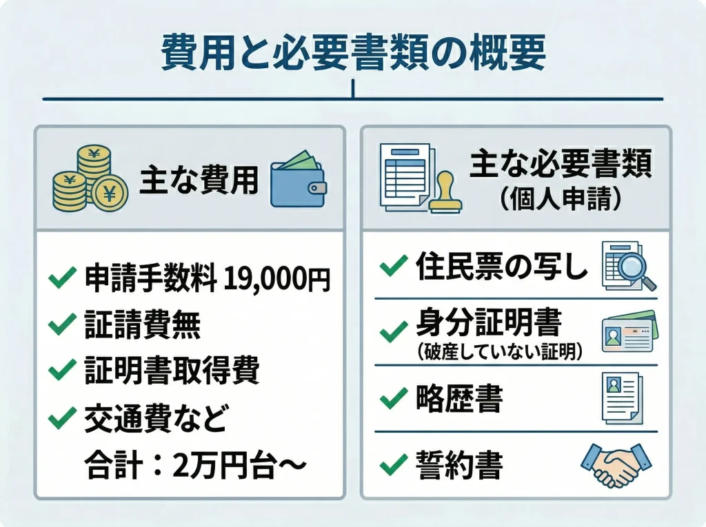 必要書類と費用の目安