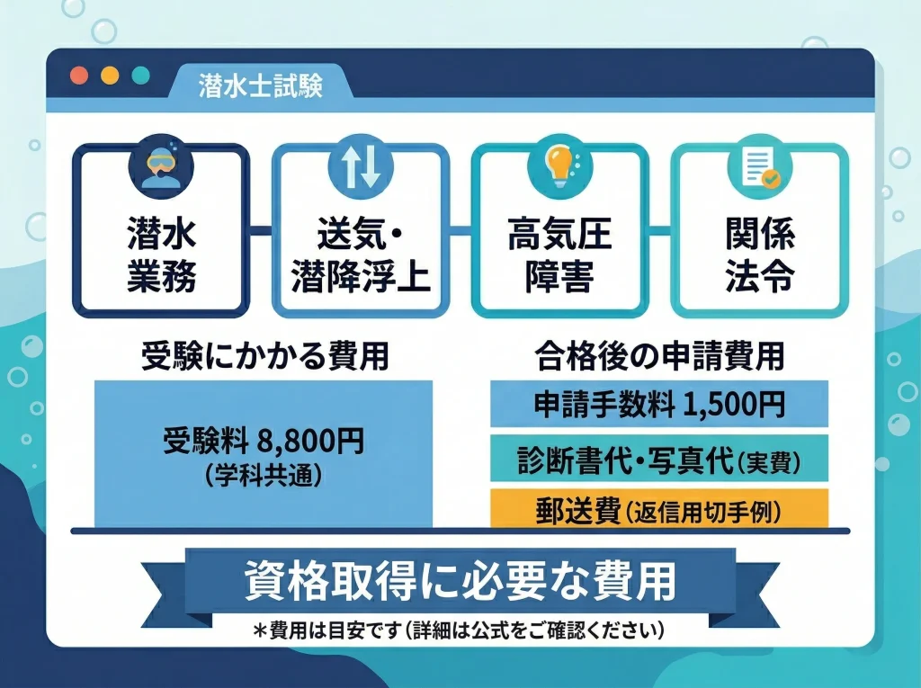 受験費用と申請費用