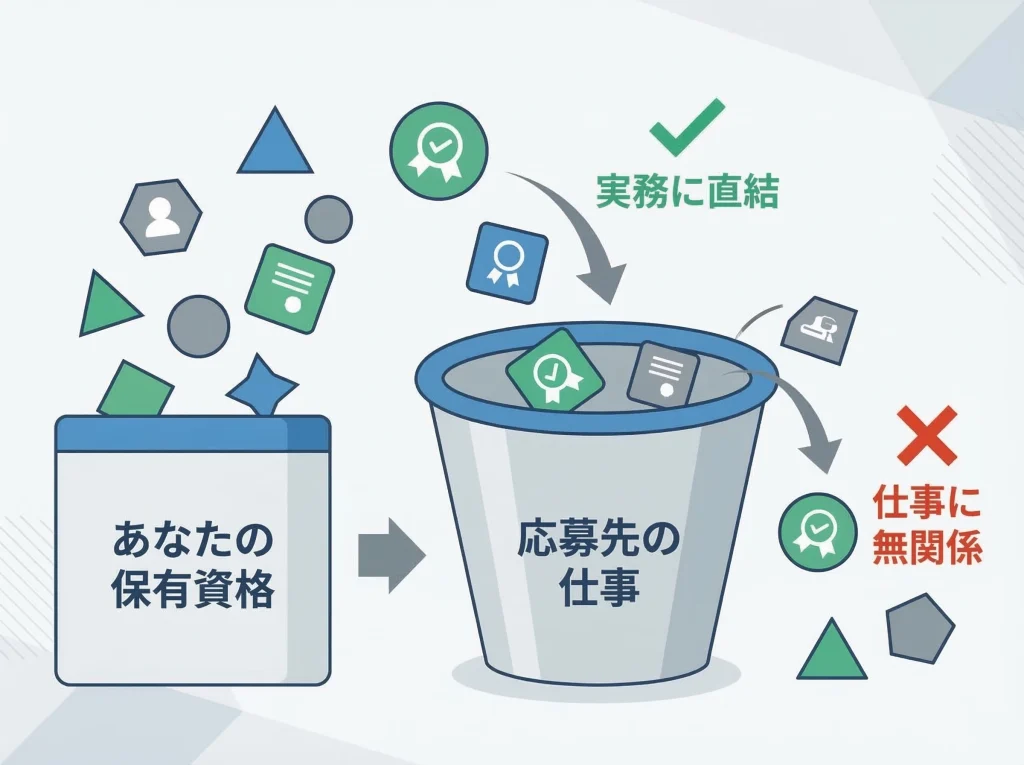 関連性が低い資格は省く