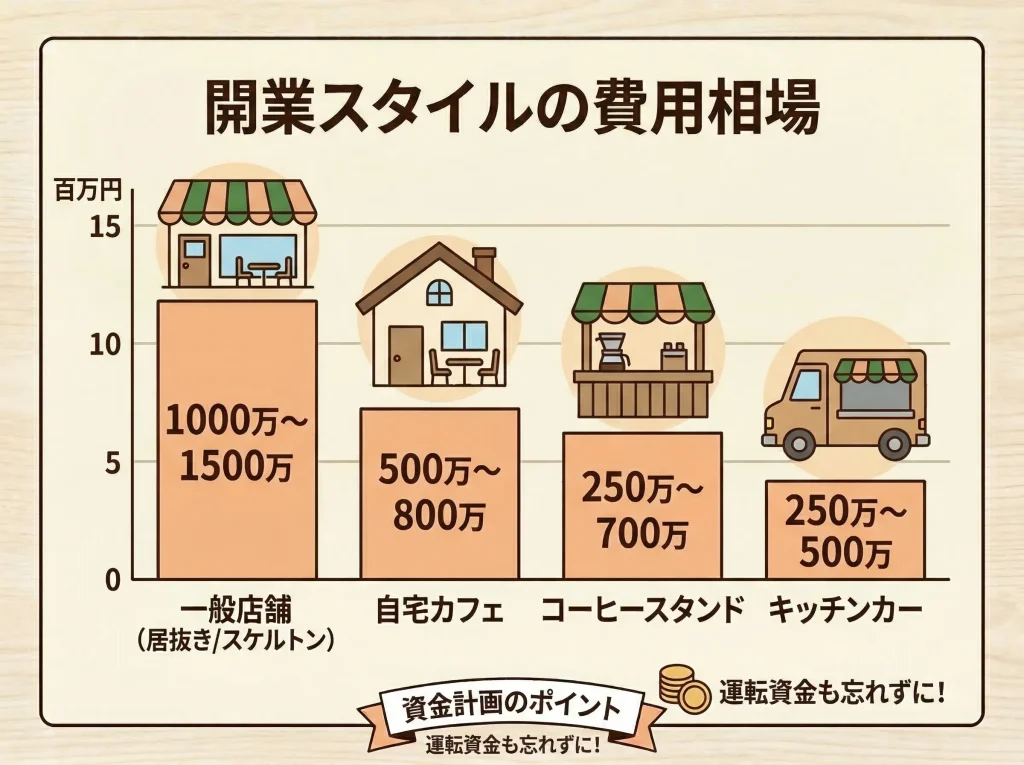 開業資金の目安と内訳