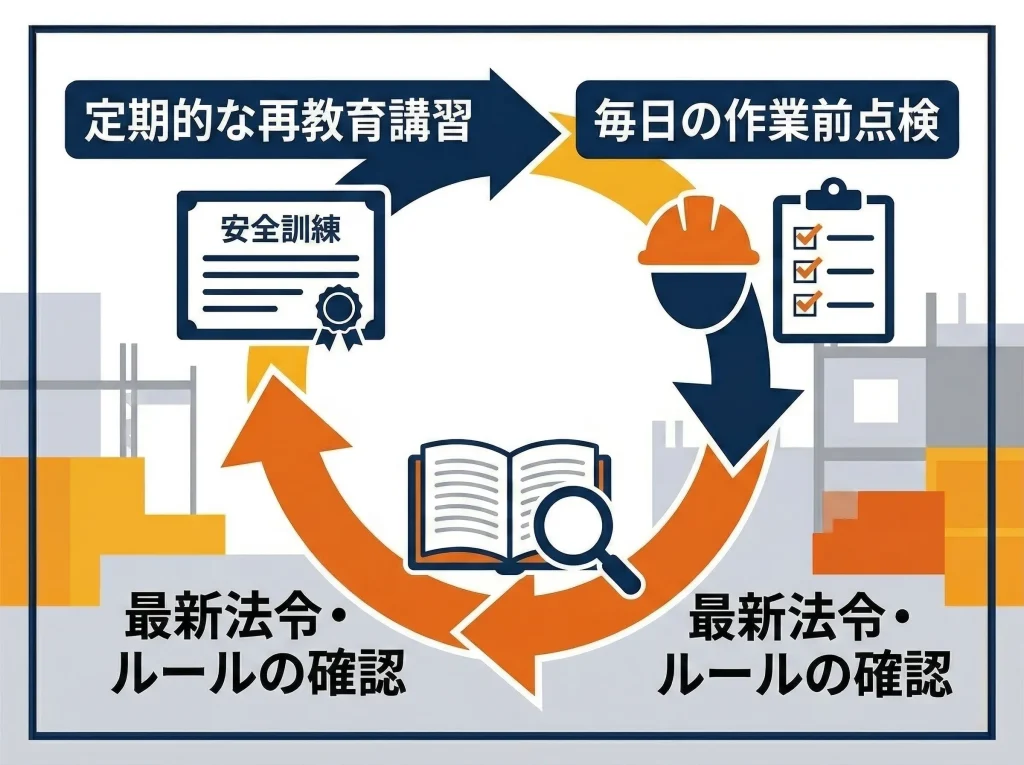 更新講習と再教育の要点