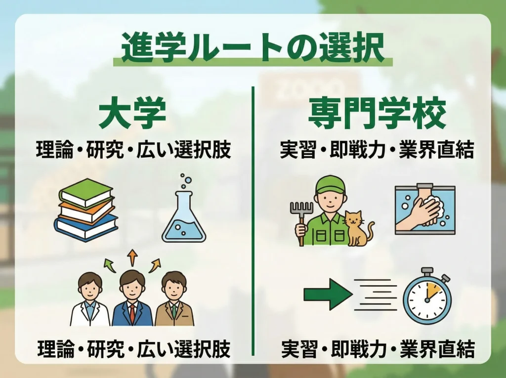 大学と専門学校の選び方