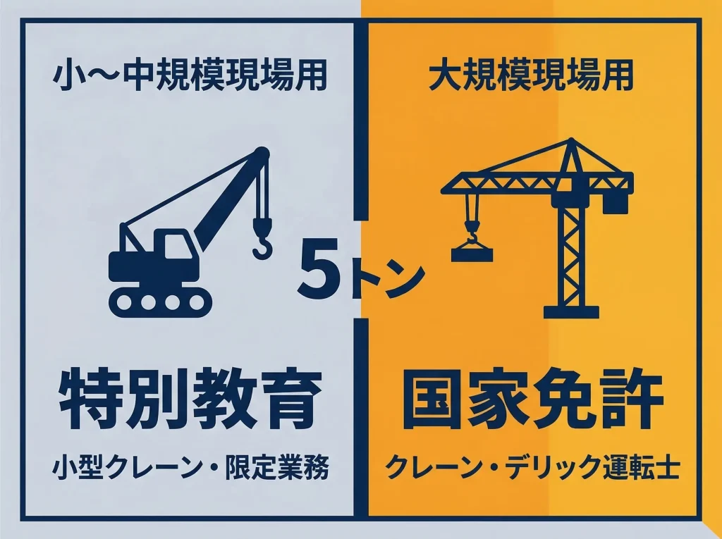 免許区分と5トン基準