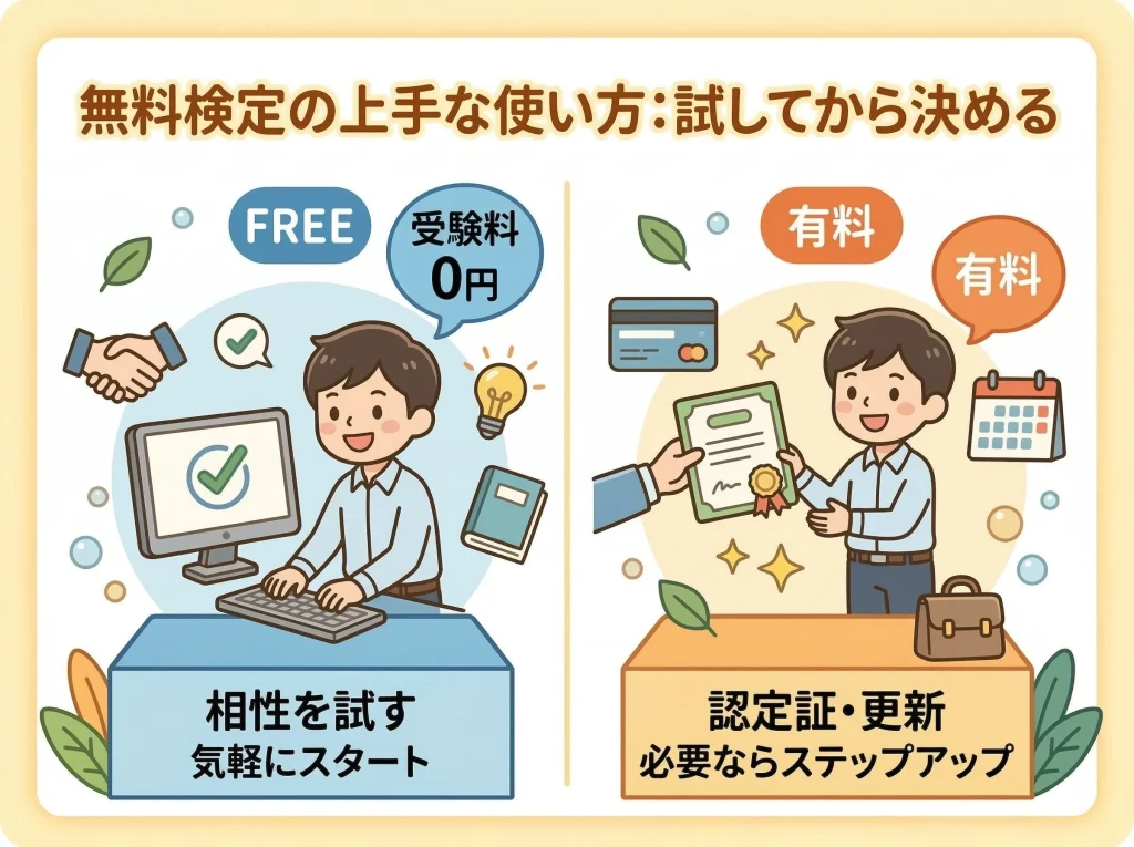 無料で挑戦できる検定