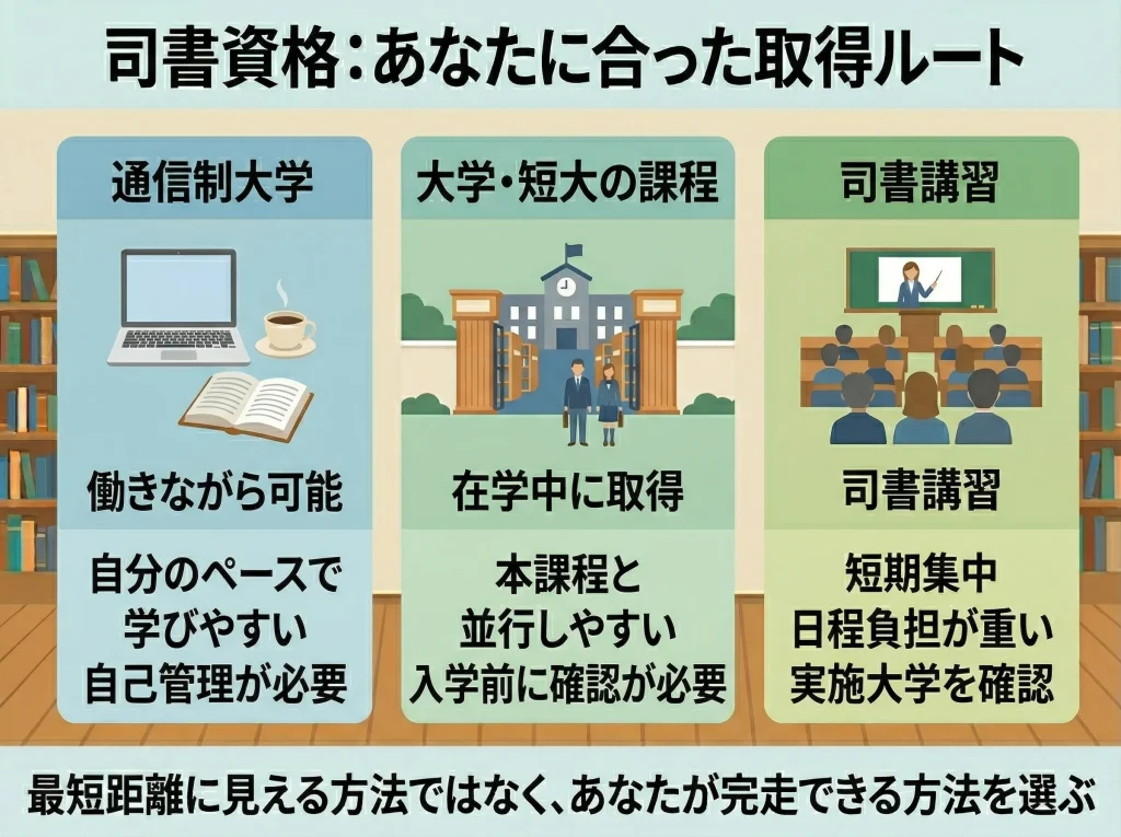 司書資格取得の進め方