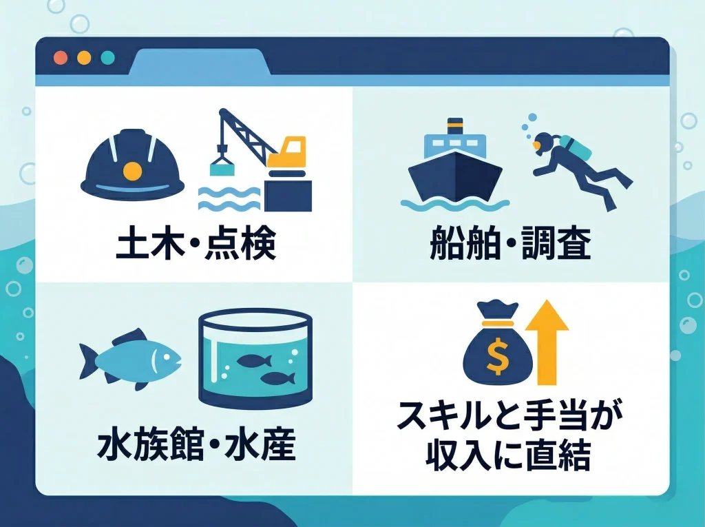 仕事の種類と年収相場