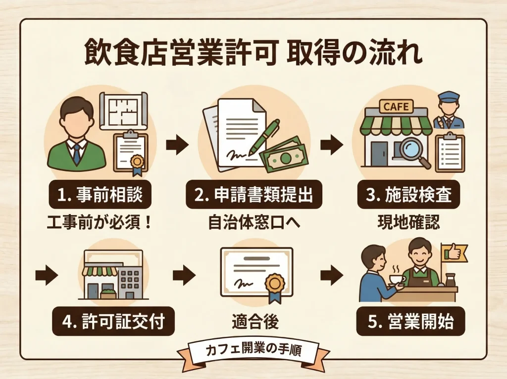 飲食店営業許可の流れ